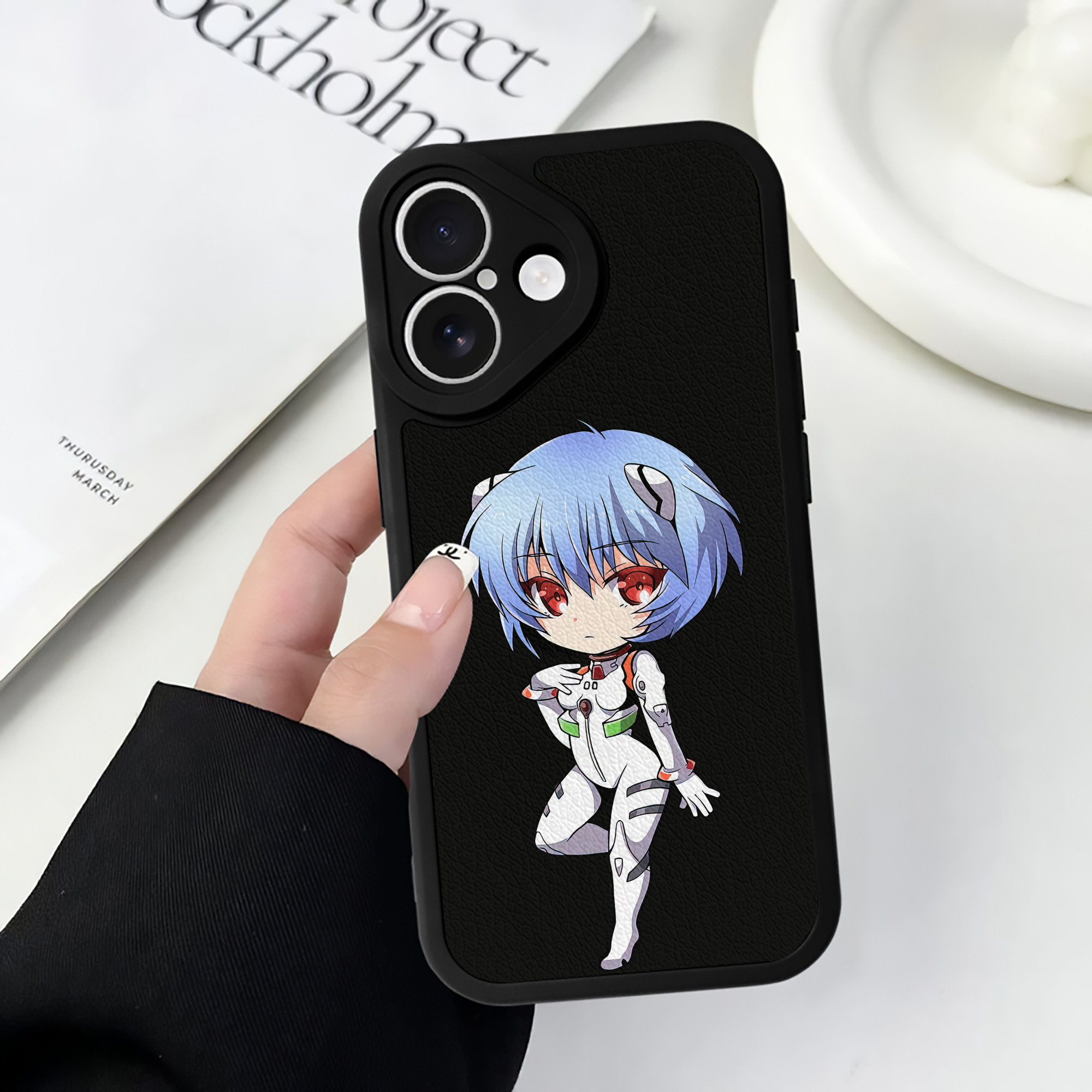 （画像用） EVA 新世紀エヴァンゲリオン 【iPhone 16シリーズ対応】シリコンスマホケース（レザー調） 材質：シリコン